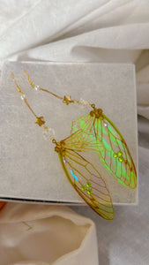 Delicate Fae Princess Cicada Wing Set 14k Gold Coated for Sensitive Ears